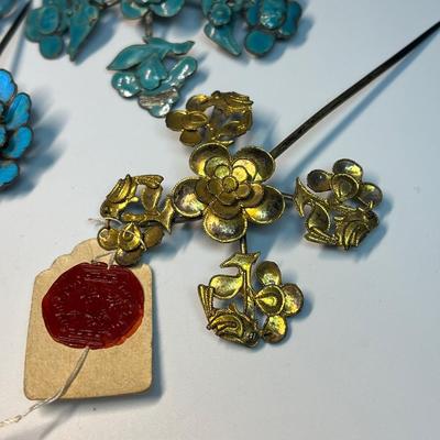 Vintage Asian hair pins