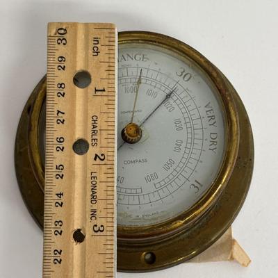 LOT 141: Vintage Marine Barometer, Boro of Riverton Zone Plan Map, Paper Weights, Ashtrays, & Esquire Magazine