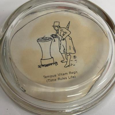 LOT 141: Vintage Marine Barometer, Boro of Riverton Zone Plan Map, Paper Weights, Ashtrays, & Esquire Magazine