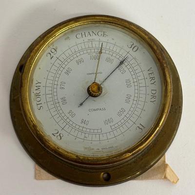 LOT 141: Vintage Marine Barometer, Boro of Riverton Zone Plan Map, Paper Weights, Ashtrays, & Esquire Magazine
