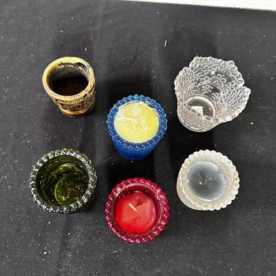Collection of Vintage tea light candle holders
