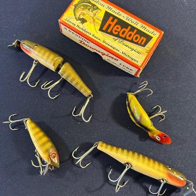 VINTAGE HEDDON FISHING LURE LOT