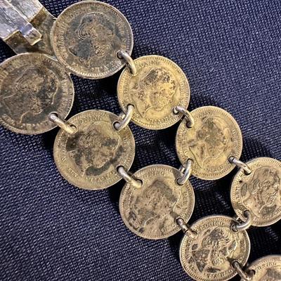 STERLING COIN BRACELET
