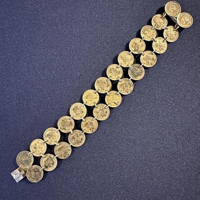 STERLING COIN BRACELET