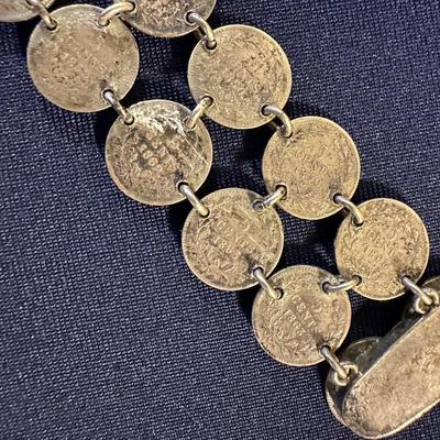 STERLING COIN BRACELET