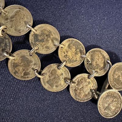 STERLING COIN BRACELET