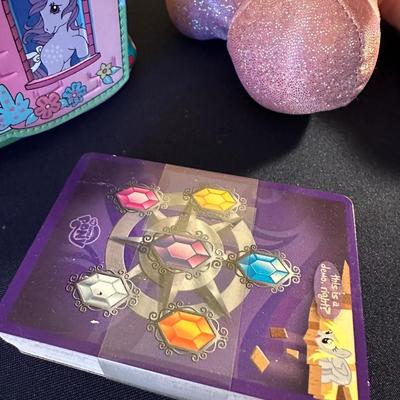 LOUNGEFLY MY LITTLE PONY BACKPACK & RAINBOW UNICORN CARRIED AWAY BAGS LOT