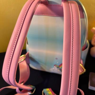 LOUNGEFLY MY LITTLE PONY BACKPACK & RAINBOW UNICORN CARRIED AWAY BAGS LOT