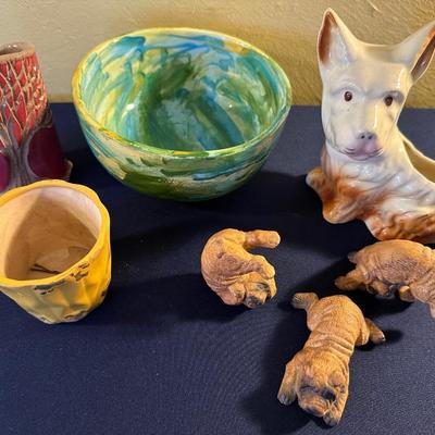 POTTERY, WESTIE TERRIER LOT