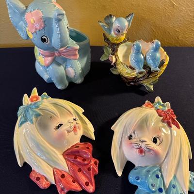 lefton vintage ceramic mr & mrs toodles & more lot