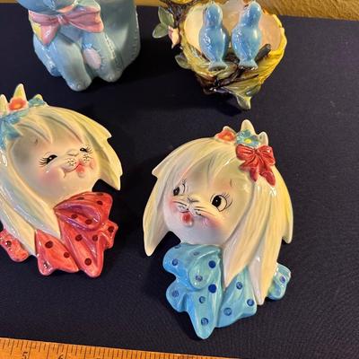 lefton vintage ceramic mr & mrs toodles & more lot