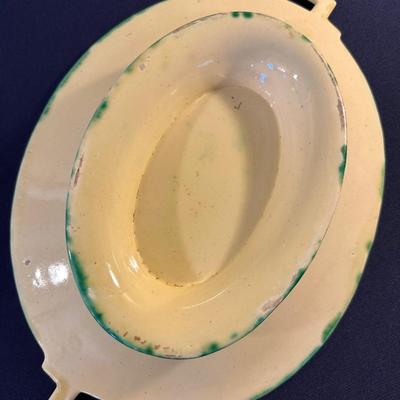 MAJOLICA LEAVES AND FLOWERS SERVING TRAY PLATTER
