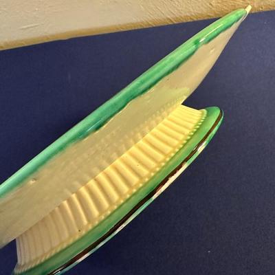 MAJOLICA LEAVES AND FLOWERS SERVING TRAY PLATTER