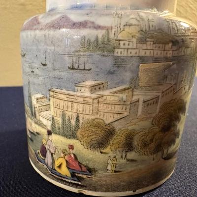 ANTIQUE PRATT WARE PASTE JAR PAIR