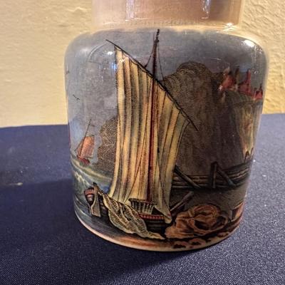 ANTIQUE PRATT WARE PASTE JAR PAIR