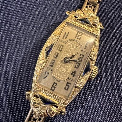 Art Deco Sterling Sapphire Watch
