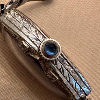Art Deco Sterling Sapphire Watch