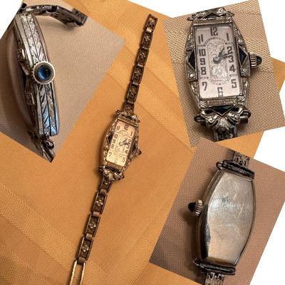 Art Deco Sterling Sapphire Watch