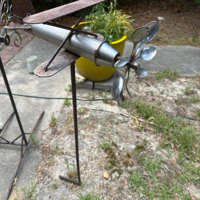 Scrap Metal art garden sculpture plane