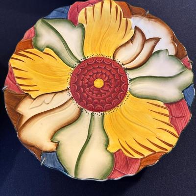 H J WOOD LTD. BURSLEM ENGLAND HANDPAINTED PLATE LOT