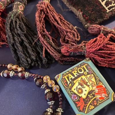 TAROT, POTTERY BOWLS, Antique Pakistan TRIBAL WEAVING