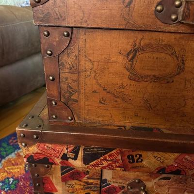 DOUBLE DECKER TRUNK COFFEE TABLE