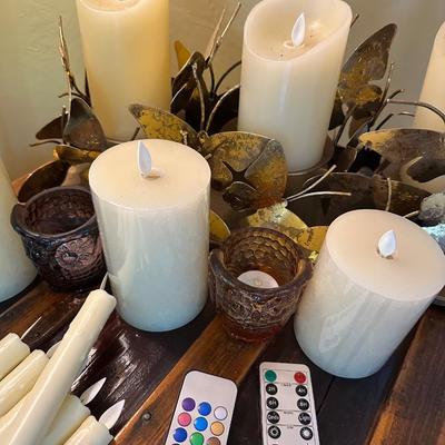 TRUNK, FLOORLAMP, CANDLE LOT
