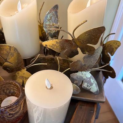 TRUNK, FLOORLAMP, CANDLE LOT