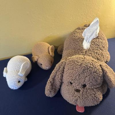 WEIMARANER LOVE PLUSH TISSUE HOLDER RABBIT LOT