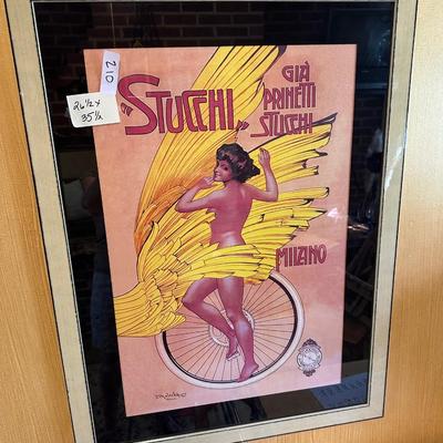 AMERICAN CRESCENT CYCLES, STUCCHI MILANO POSTERS FRAMED PRINT