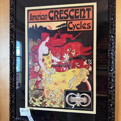 AMERICAN CRESCENT CYCLES, STUCCHI MILANO POSTERS FRAMED PRINT