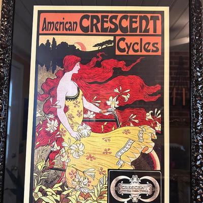 AMERICAN CRESCENT CYCLES, STUCCHI MILANO POSTERS FRAMED PRINT