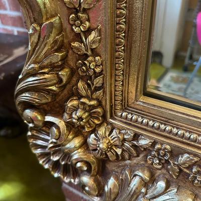 GOLD MIRROR, FRAMED LANDSCAPE