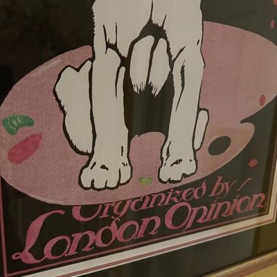 EXHIBITION OF HUMOROUS ART POSTER FRAMED