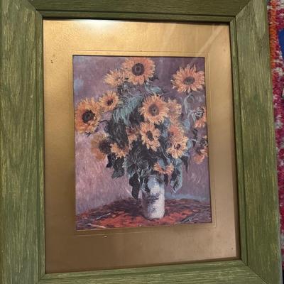 FRAMED FLORAL ART LOT