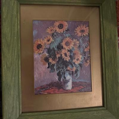 FRAMED FLORAL ART LOT