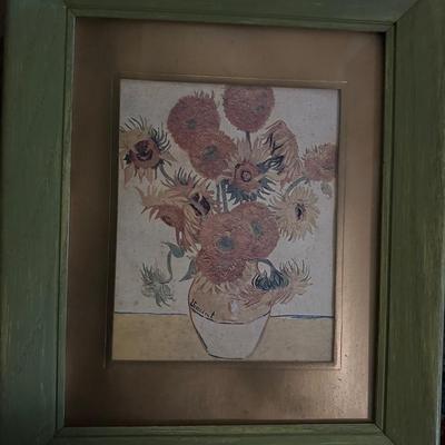 FRAMED FLORAL ART LOT