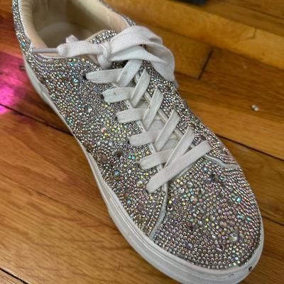 BETSEY JOHNSON SPARKLE RHINESTONE SNEAKERS