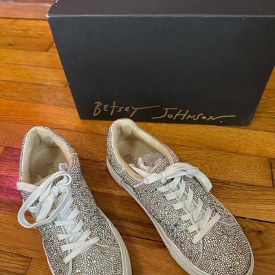 BETSEY JOHNSON SPARKLE RHINESTONE SNEAKERS