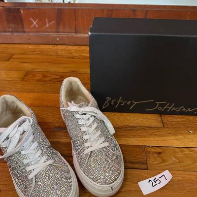BETSEY JOHNSON SPARKLE RHINESTONE SNEAKERS