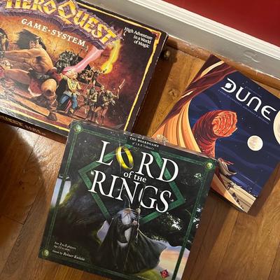 HERO QUEST, LORD OF THE RINGS, DUNE GAMES