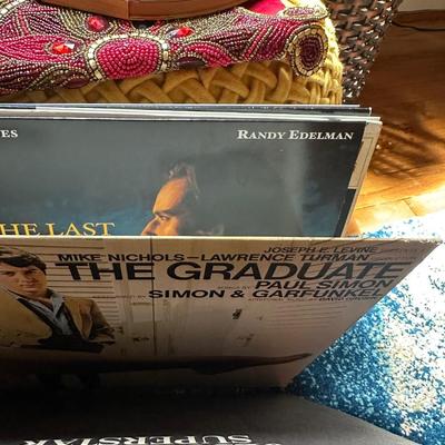VINYL ALBUMS, CROSLEY RECORD PLAYER, POUF & MORE
