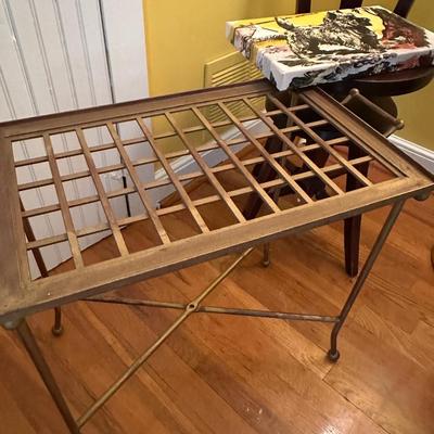 TABLE BASE, CHAIR, DOG ART