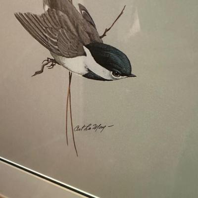 ART LE MAY framed bird art