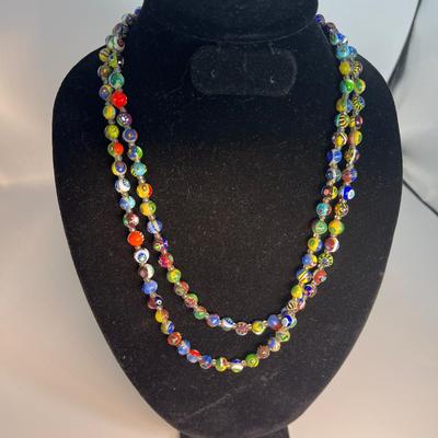 Gorgeous Italian glass beaded necklace