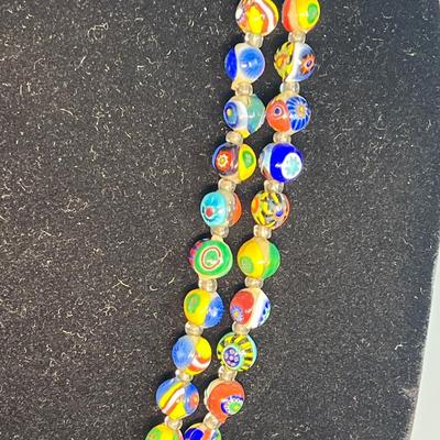 Gorgeous Italian glass beaded necklace