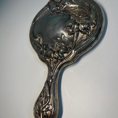 Sterling 9” hand held mirror