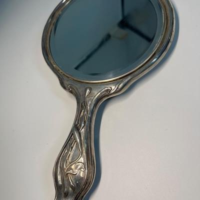 Sterling 9” hand held mirror