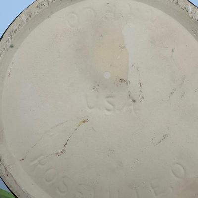 Vintage Roseville Pottery Brown Drip Glaze Bean Crock Pot with Lid