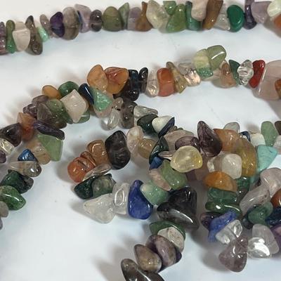 Stone and shell necklaces